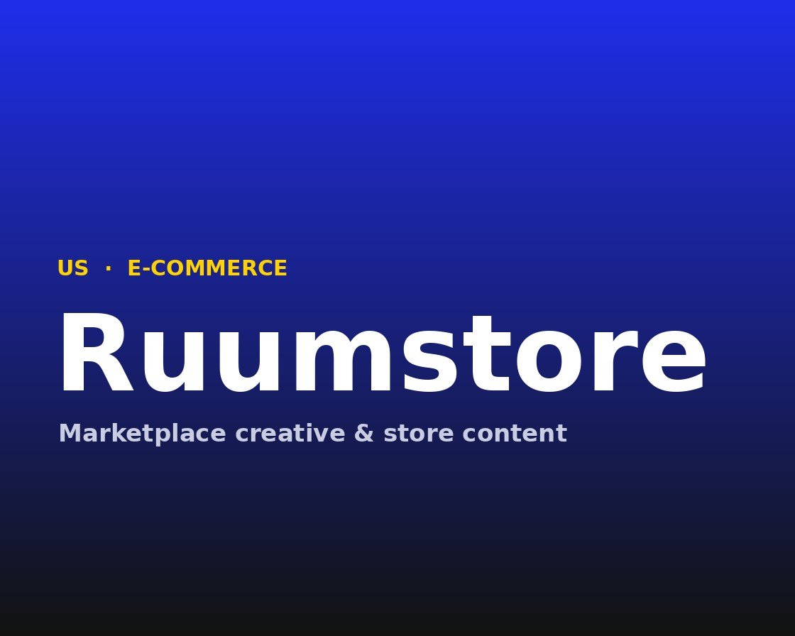 Ruumstore — US-Marktplatz-Store & Content